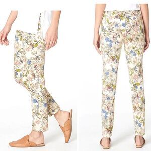 J. Jill Denim Jeans Size 10 Floral Stretch EUC